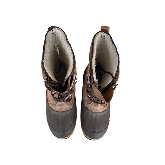 Sorel Mens Brown Tan Waterproof Leather Rubber Winter Snow Boots Size 67 main image 6